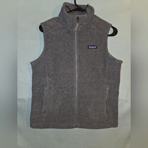 Patagonia Synchilla Womens Sz Sm Fleece Layering Vest Nickel Gray Full Zip